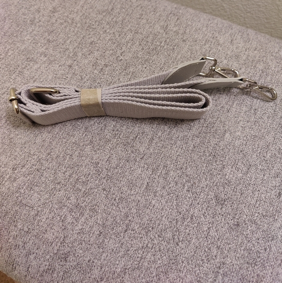 Silver Long Canvas and PU Leather Adjustable Buckle Replacement Strap - Picture 3 of 6